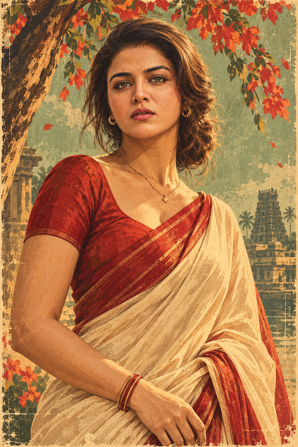 Striking illustration of young woman