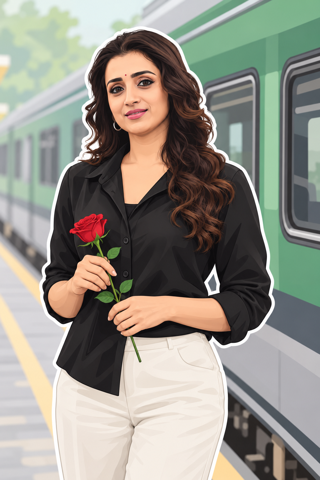 Illustration of a young woman